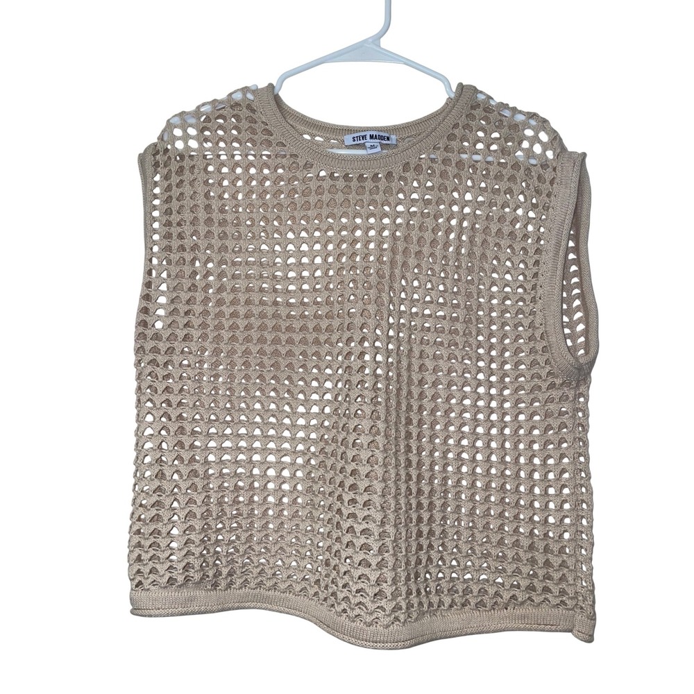 Steve Madden Hollow Out Crochet Blouse
